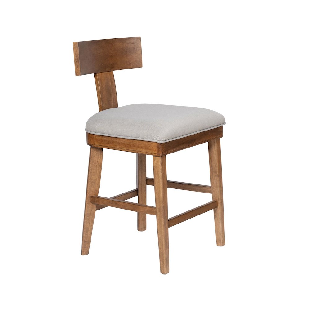 Theodora T- Back Counter Stool with Wood Seat Frame and Cushion. Picture 1