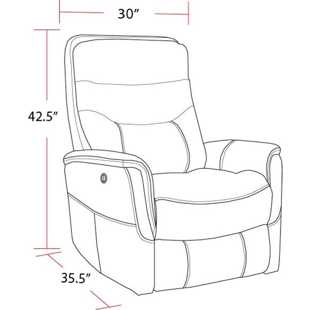 Linen Recliner Nursery Glider – Boucle Chair with Power Lift Feature. Picture 2