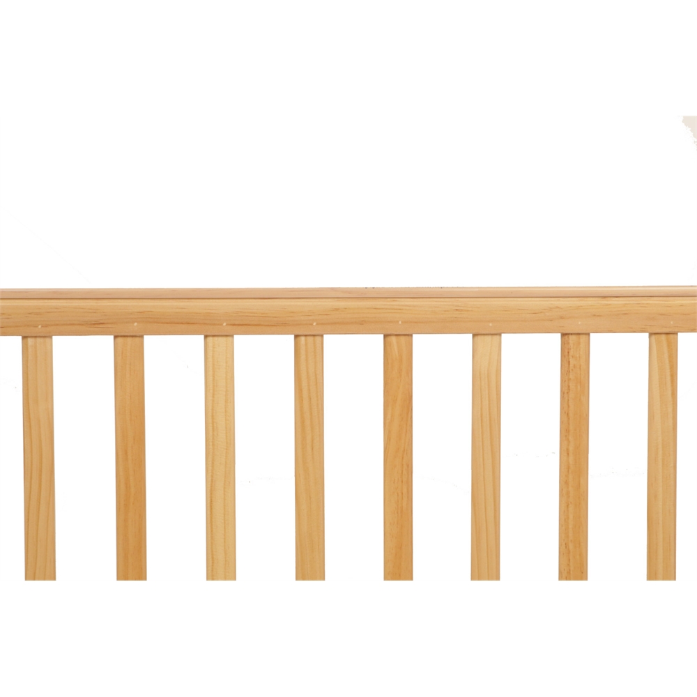 Compact Non-folding Wooden Window Crib, Natural. Picture 6