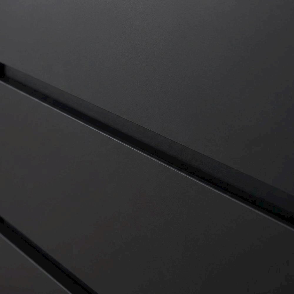 Black 6-Drawer Double Dresser with Timeless Style and Metal Runners. Picture 7