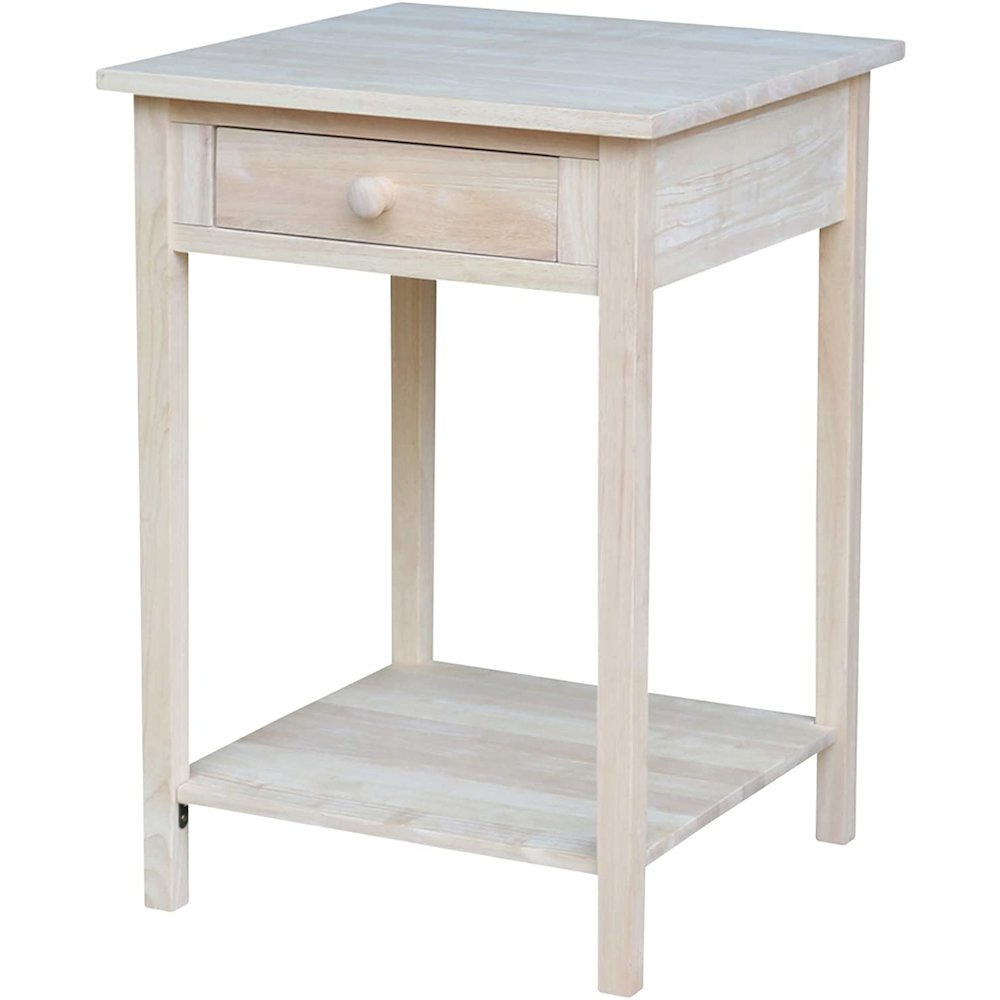 Hampton Bedside Table, Unfinished. Picture 1