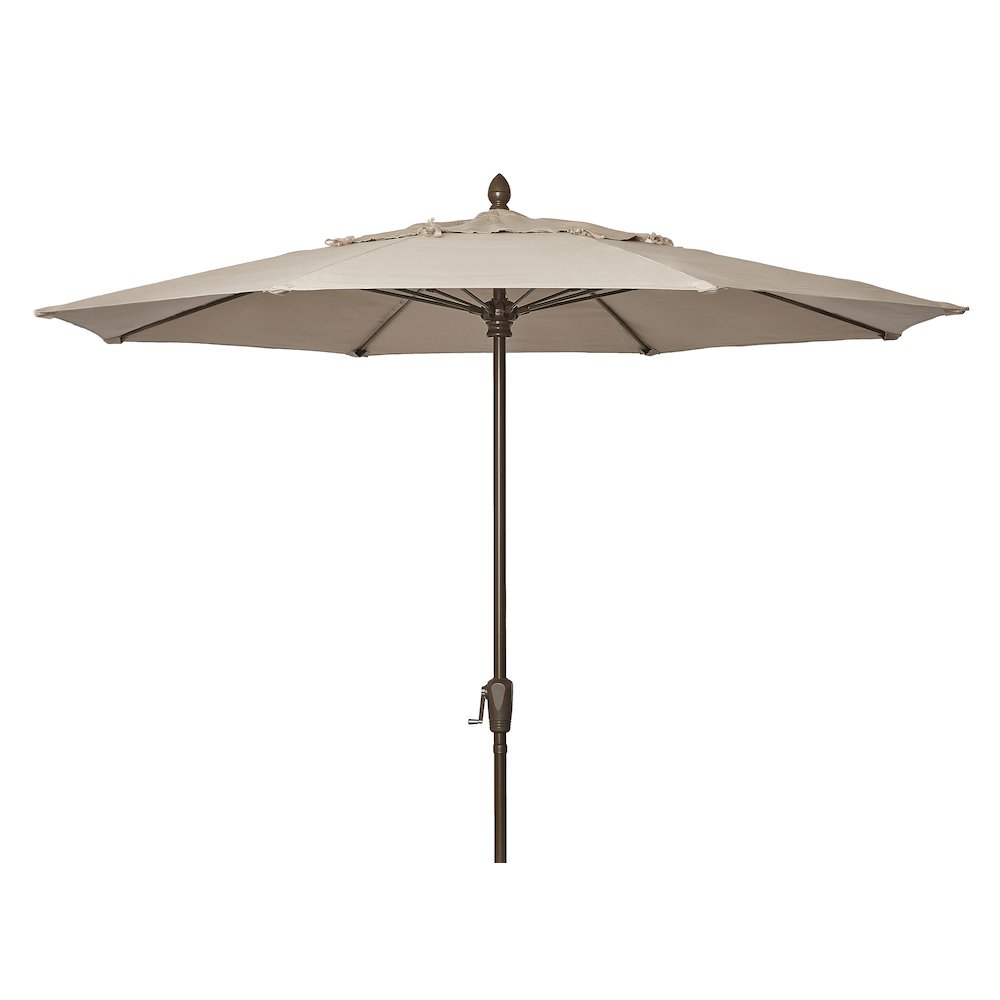 9' Oct Market 8 Rib Crank Lift with Antique Beige Marine Grade Solution Canopy. Picture 1