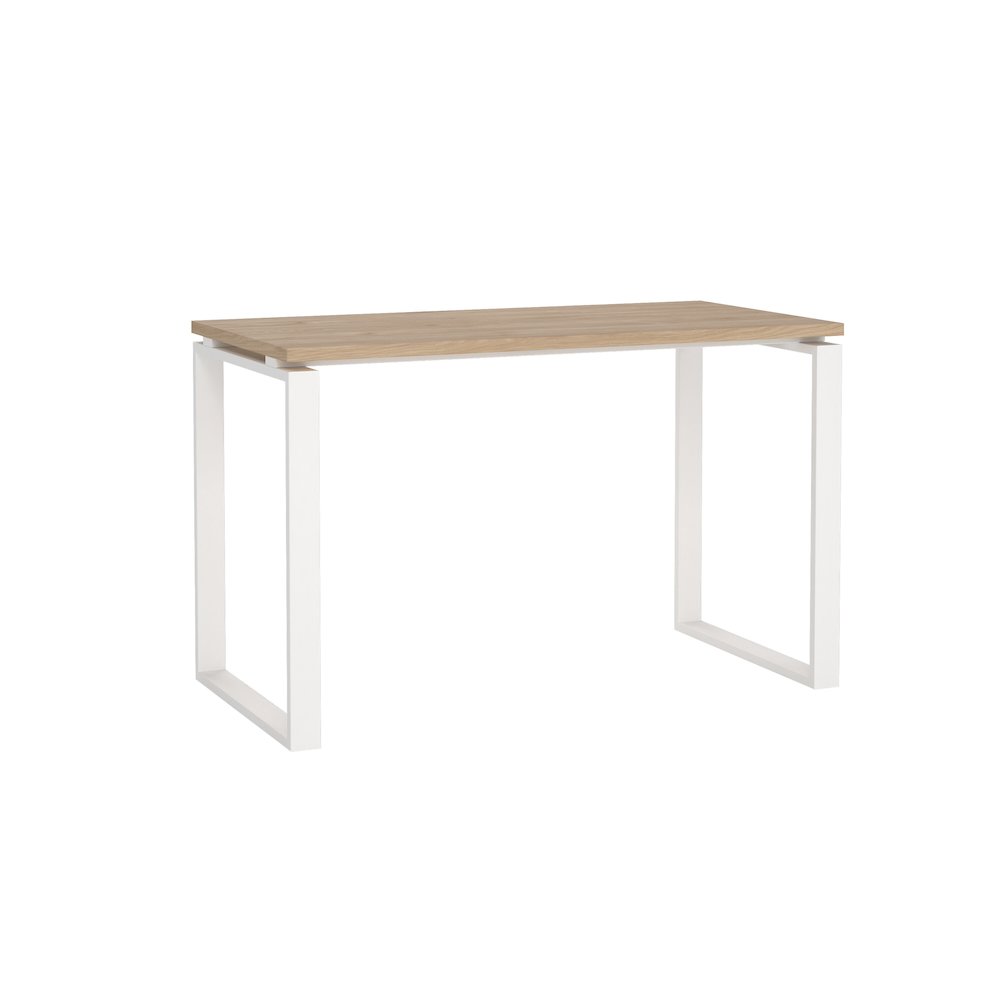 Sign Home Office Writing Office Desk, Jackson Hickory/White. Picture 5