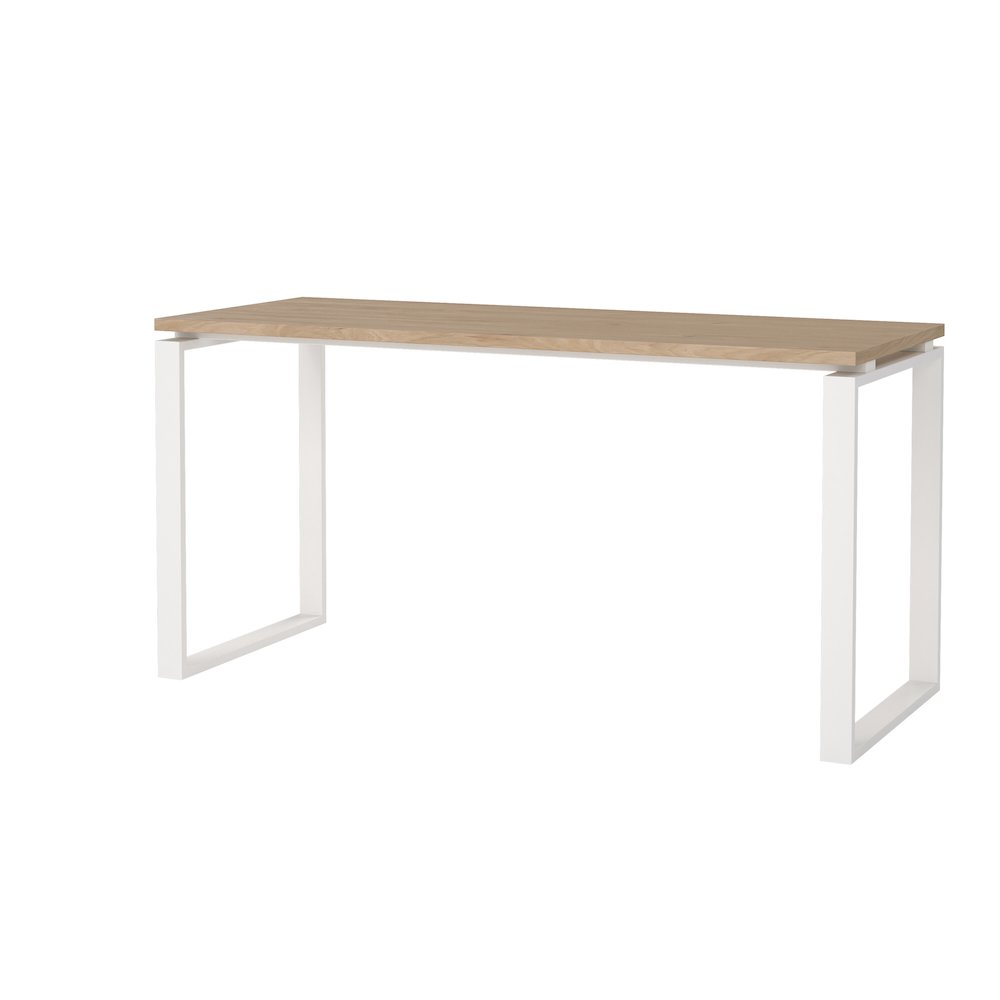 Sign Home Office Writing Office Desk, Jackson Hickory/White. Picture 1