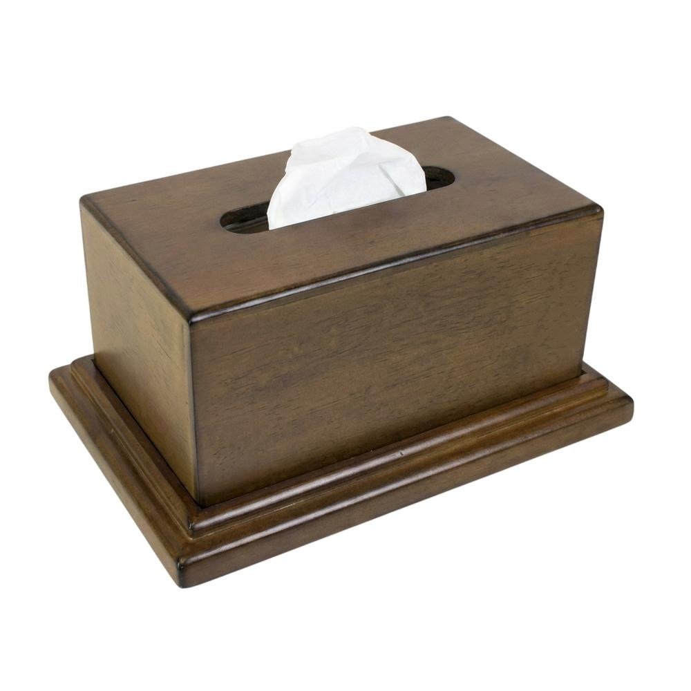 Decorative Wood Tissue Box with Hidden Concealment Compartment for your Valuables. Picture 1