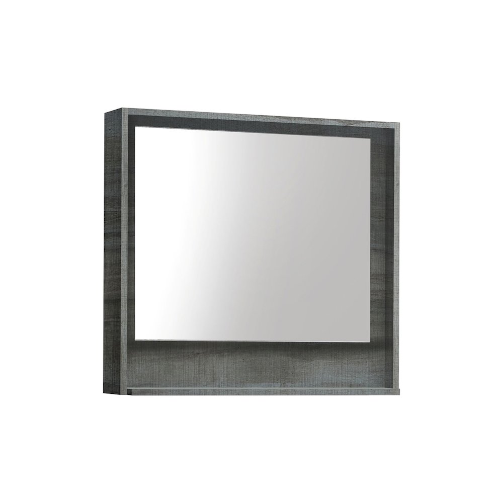 Bosco 30" Framed Mirror With Shelve - Ocean Gray Finish. Picture 1