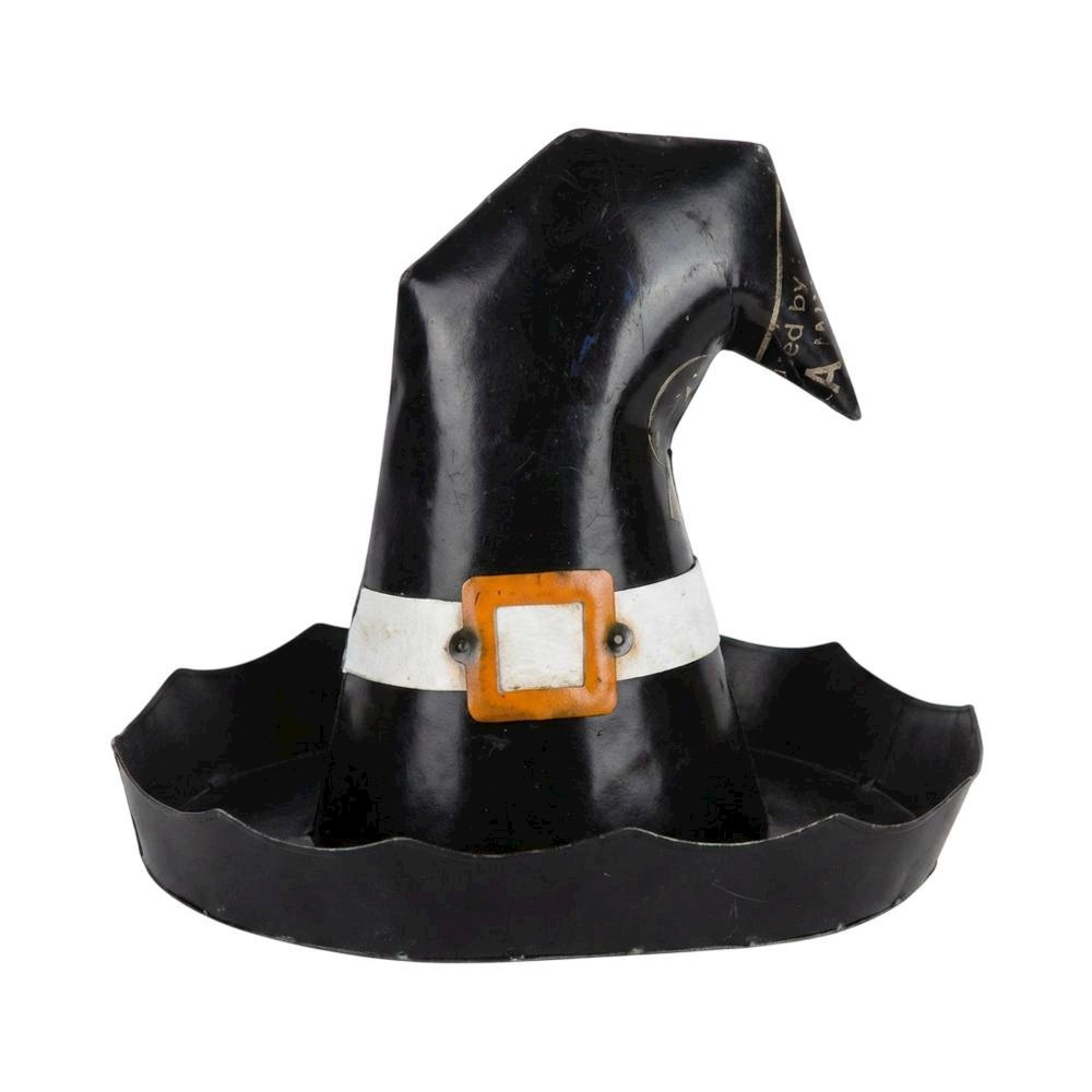 Recycled Iron Halloween Witch Hat. Picture 1