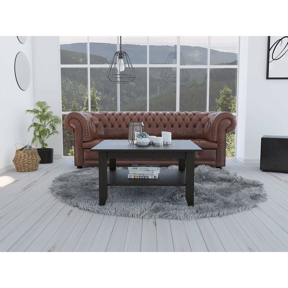 Essential Coffee Table Black MDF. Picture 3