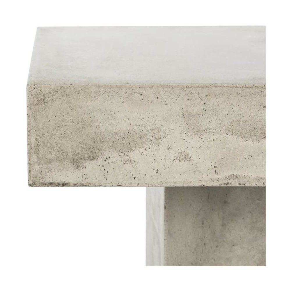 Tallen Dark Grey Indoor/Outdoor Modern Concrete 15.75" Coffee Table. Picture 4