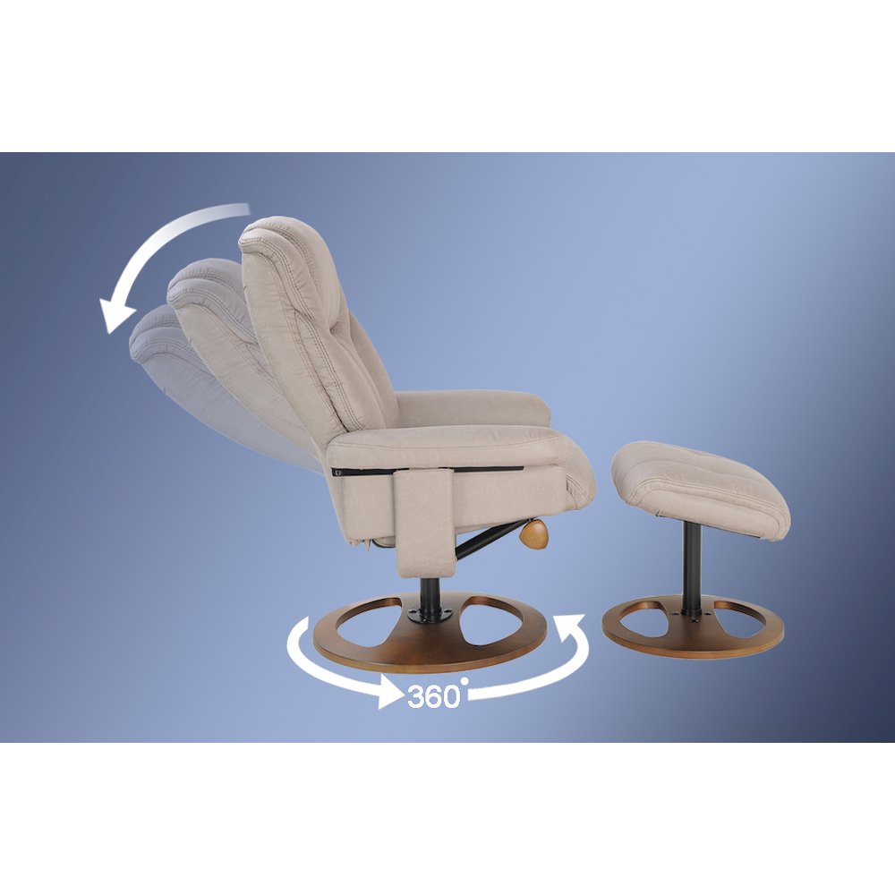 Scandinavian style recline chair & ottoman. Picture 5