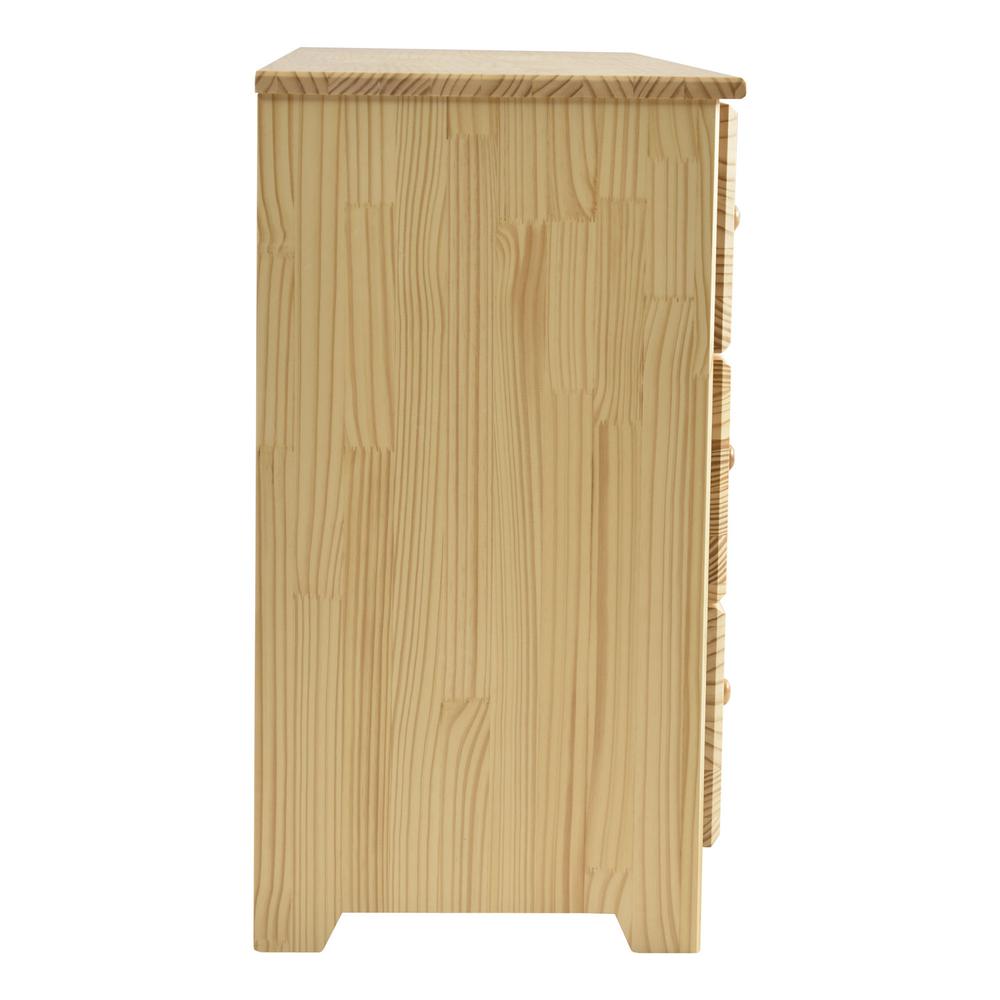 Better Home Products Solid Pine Wood 6 Drawer Double Dresser in Natural.. Picture 3
