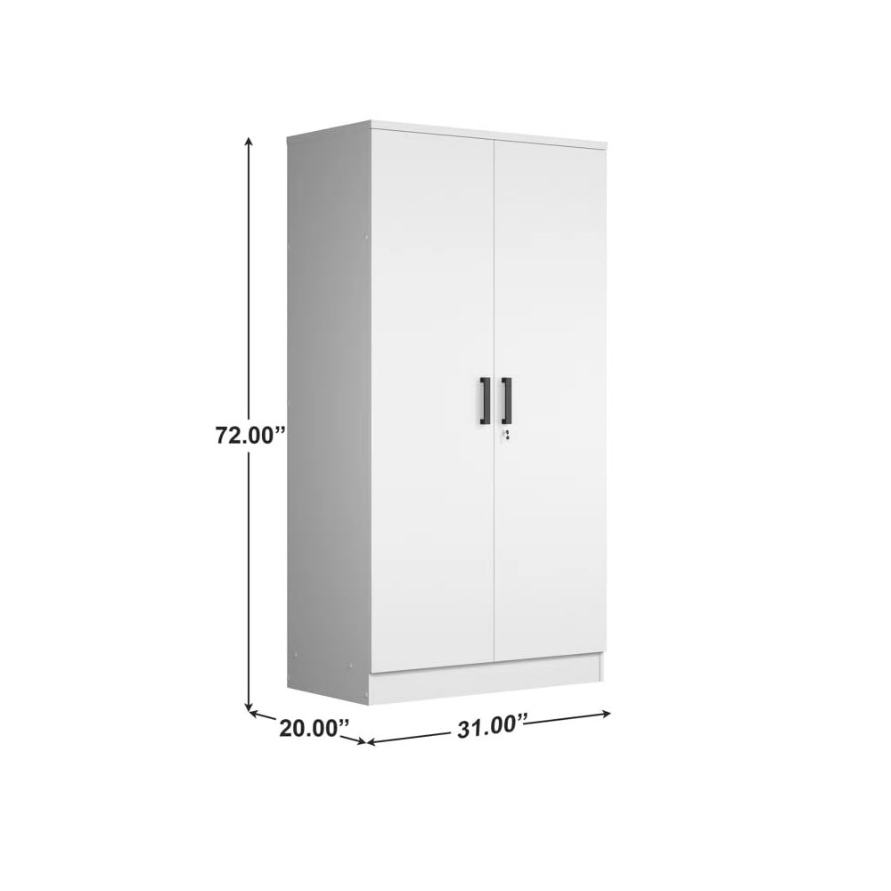 2 Doors Wardrobe with Shelves. Picture 3