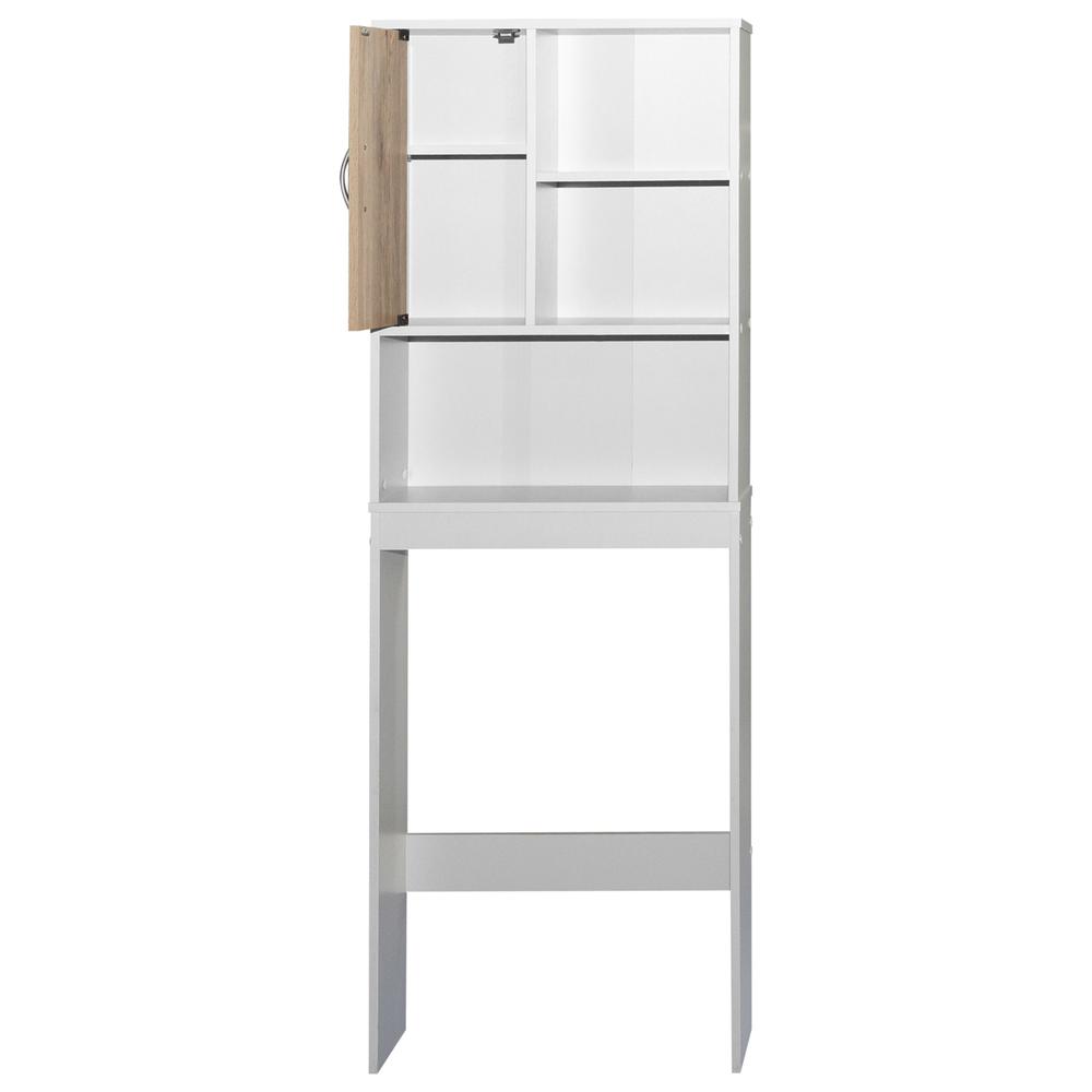 Better Home Products Ace Over-the-Toilet Storage Organizer in Natural Oak & Dark Gray. Picture 4