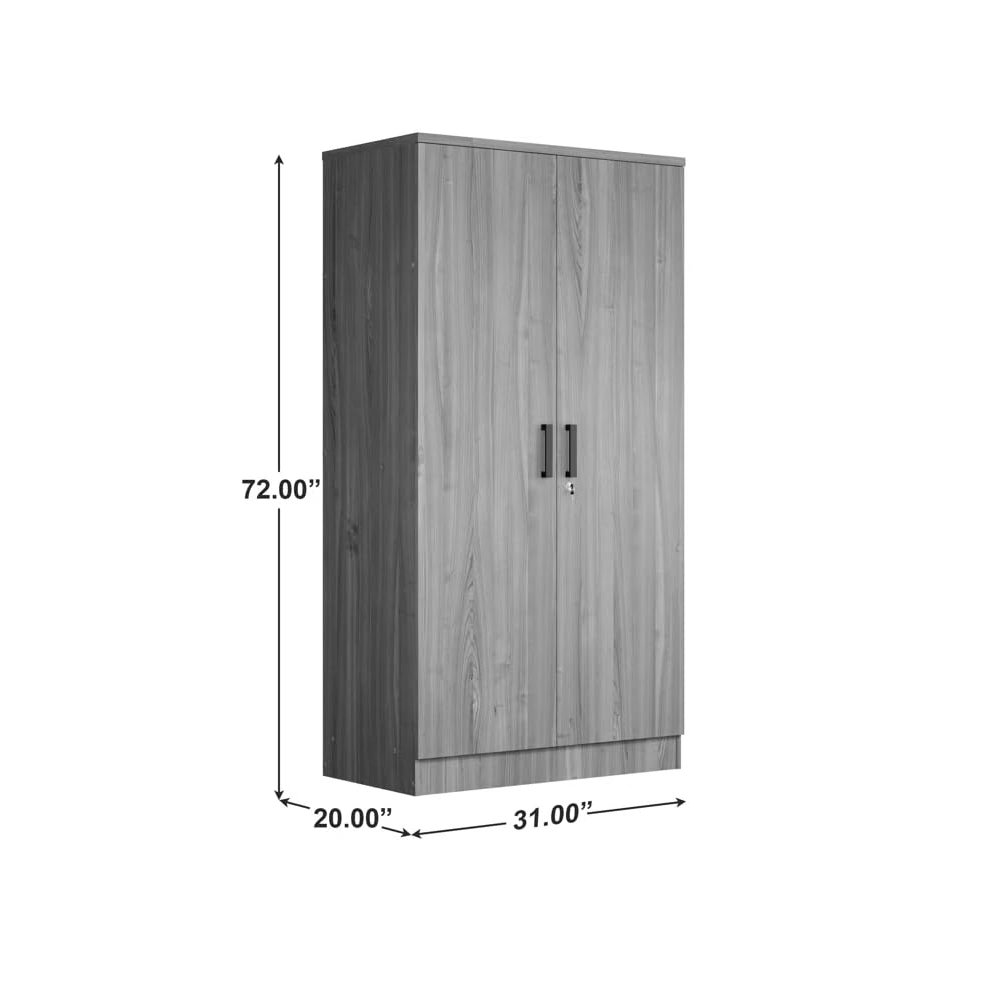 2 Doors Wardrobe with Shelves. Picture 3