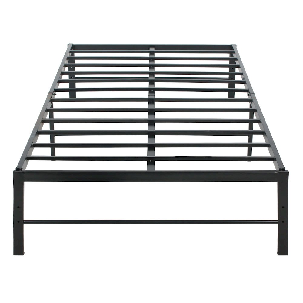 Better Home Products Lily Foldable Welded Black Metal Platform Bed Frame Twin. Picture 4
