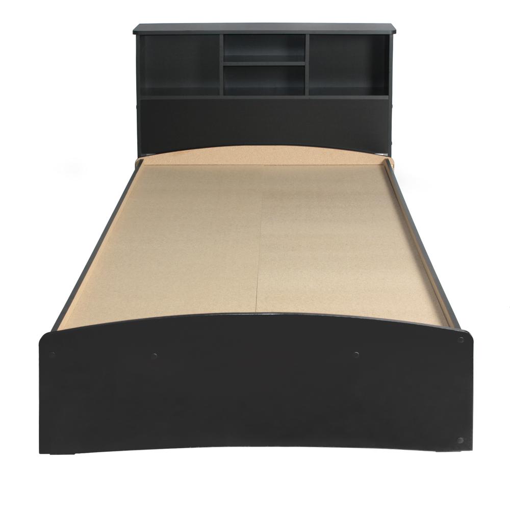 Better Home Products California Wooden Twin Captains Bed in Black. Picture 5