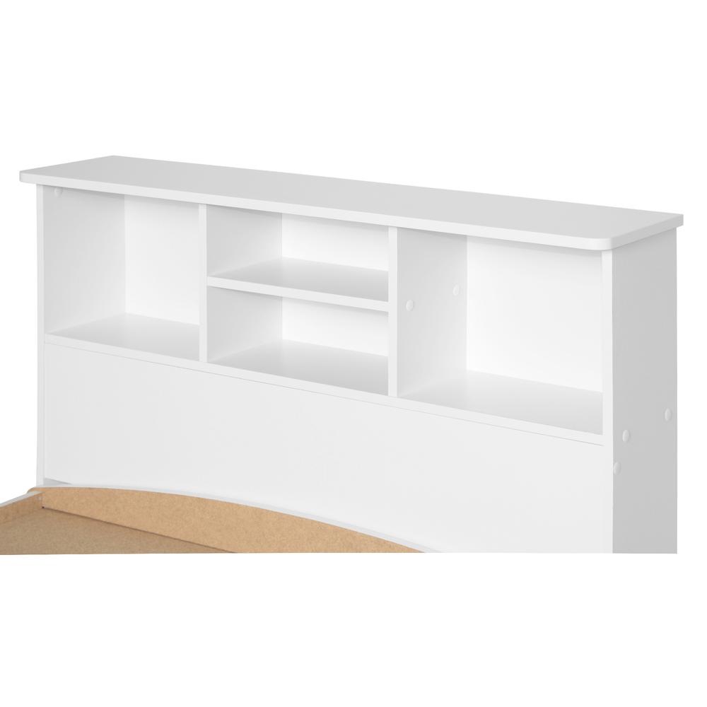 Better Home Products California Wooden Queen Captains Bed in White. Picture 4