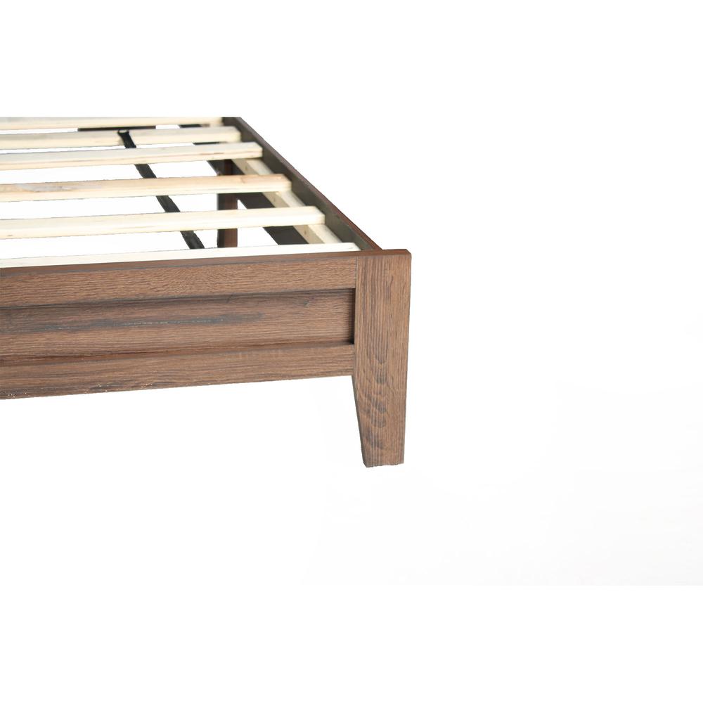 Better Home Products Fox Wood Panel Queen Platform Bed in Brown. Picture 3