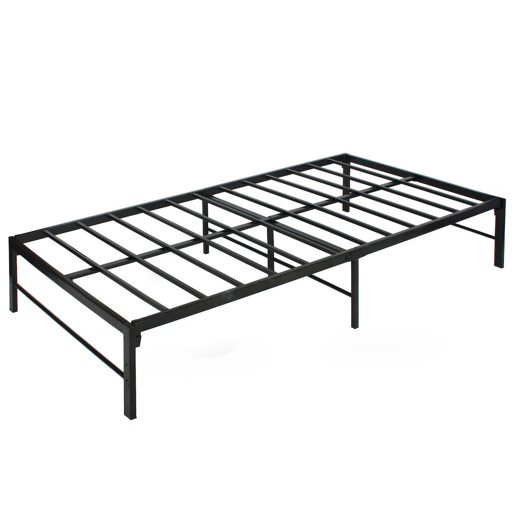 Better Home Products Lily Foldable Welded Black Metal Platform Bed Frame Twin. Picture 6