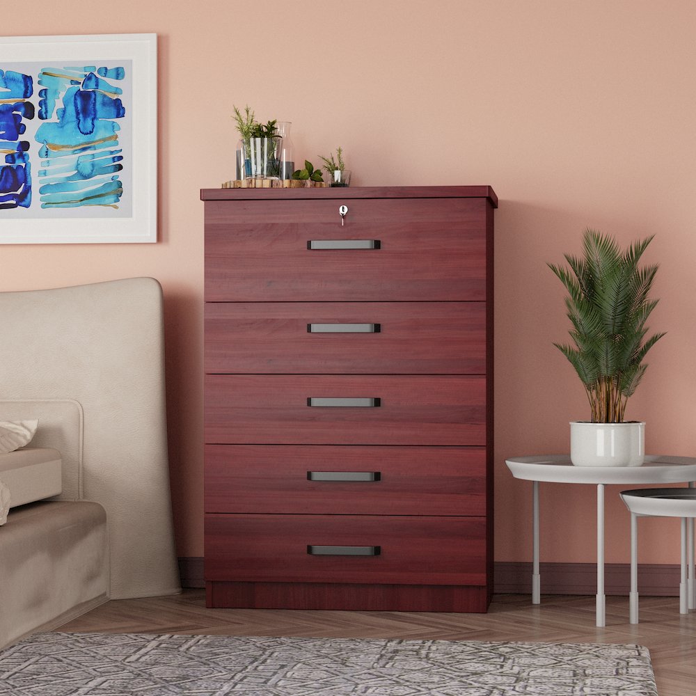 5 Drawers Chest with Top Deep Drawer & Large Drawers. Picture 2
