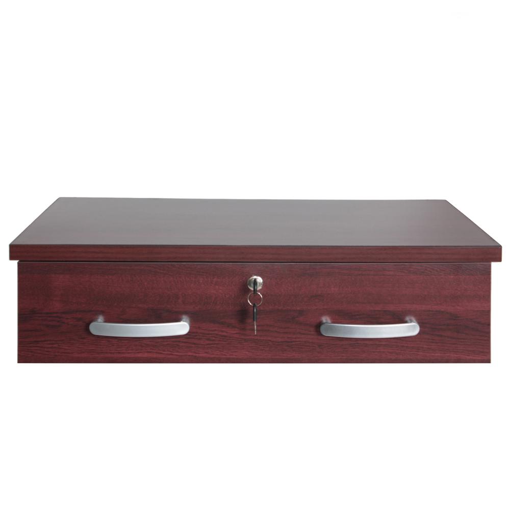 Better Home Products Cindy 4 Drawer Chest Wooden Dresser with Lock in Mahogany. Picture 4