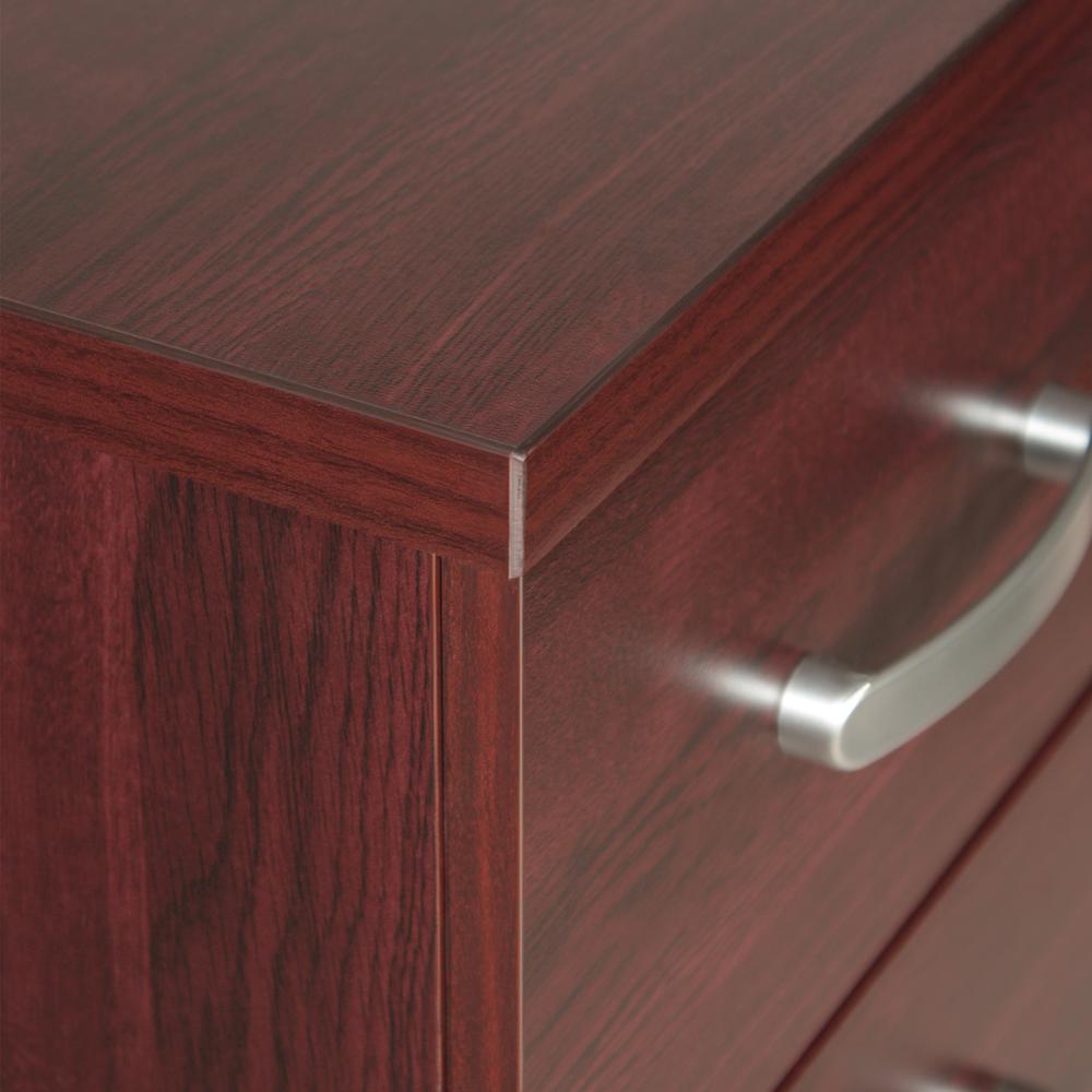 Better Home Products Cindy 4 Drawer Chest Wooden Dresser with Lock in Mahogany. Picture 5