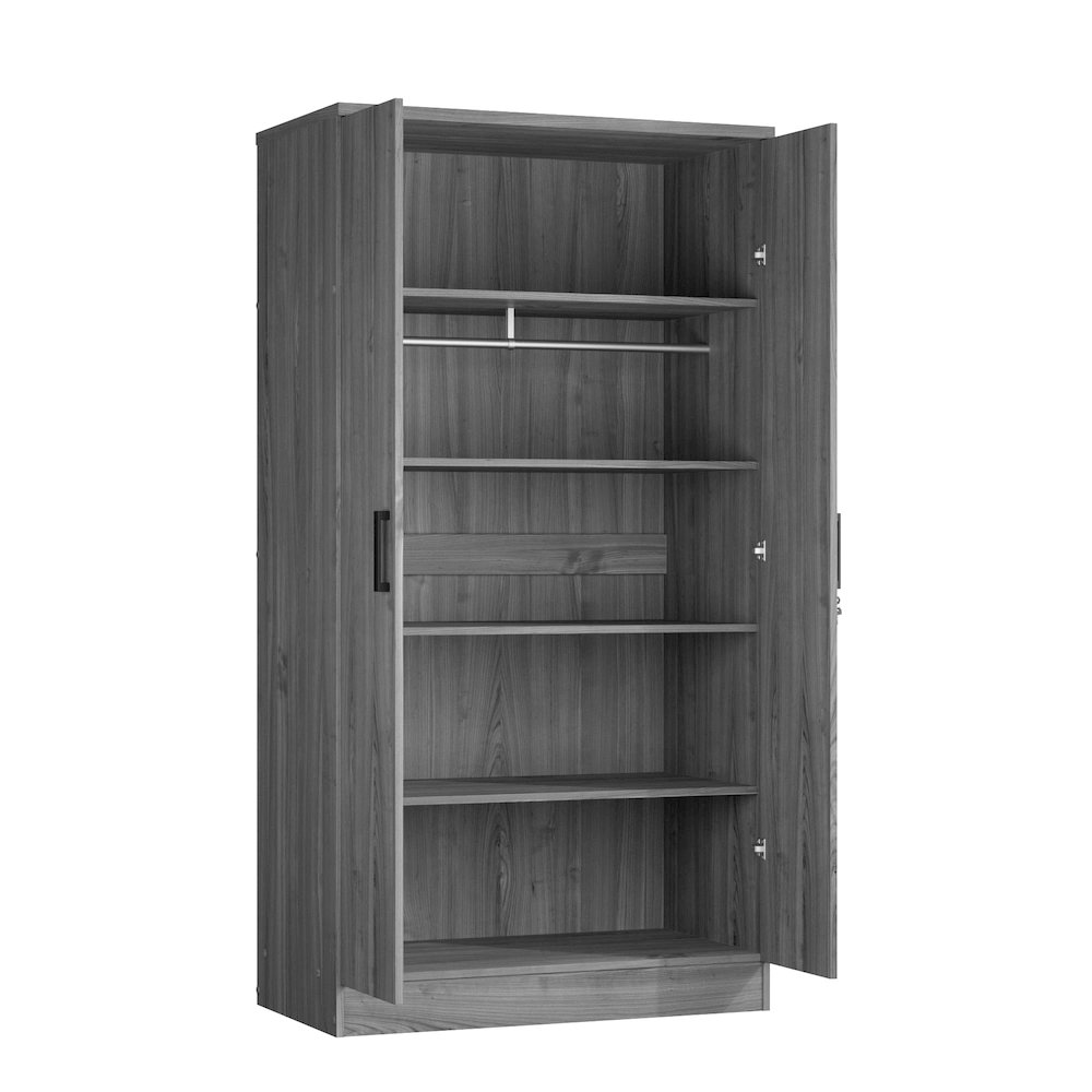 2 Doors Wardrobe with Shelves. Picture 5