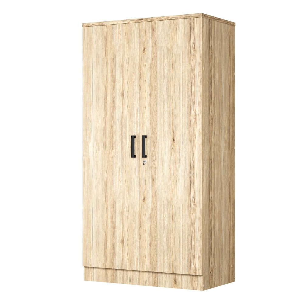 2 Doors Wardrobe with Shelves. Picture 1