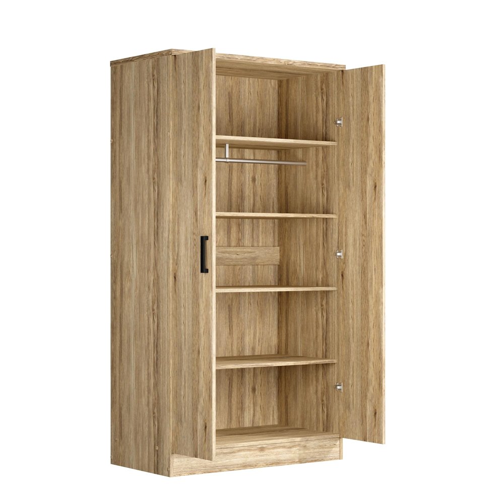 2 Doors Wardrobe with Shelves. Picture 5