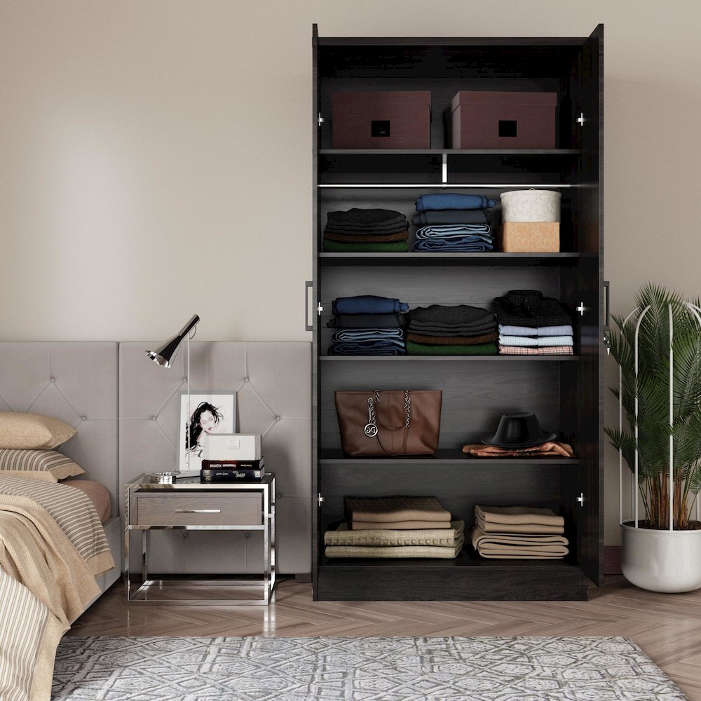 2 Doors Wardrobe with Shelves. Picture 4