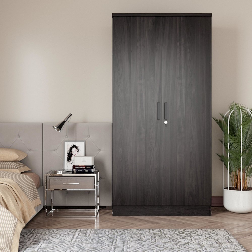 2 Doors Wardrobe with Shelves. Picture 2