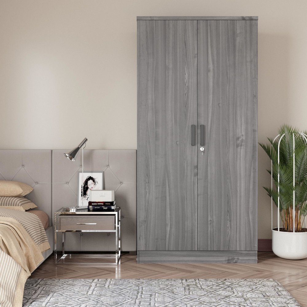 2 Doors Wardrobe with Shelves. Picture 2