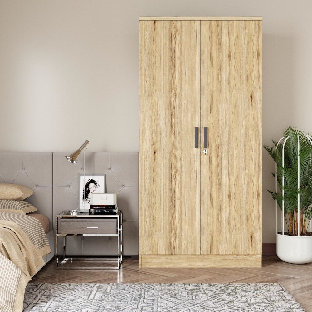 2 Doors Wardrobe with Shelves. Picture 2