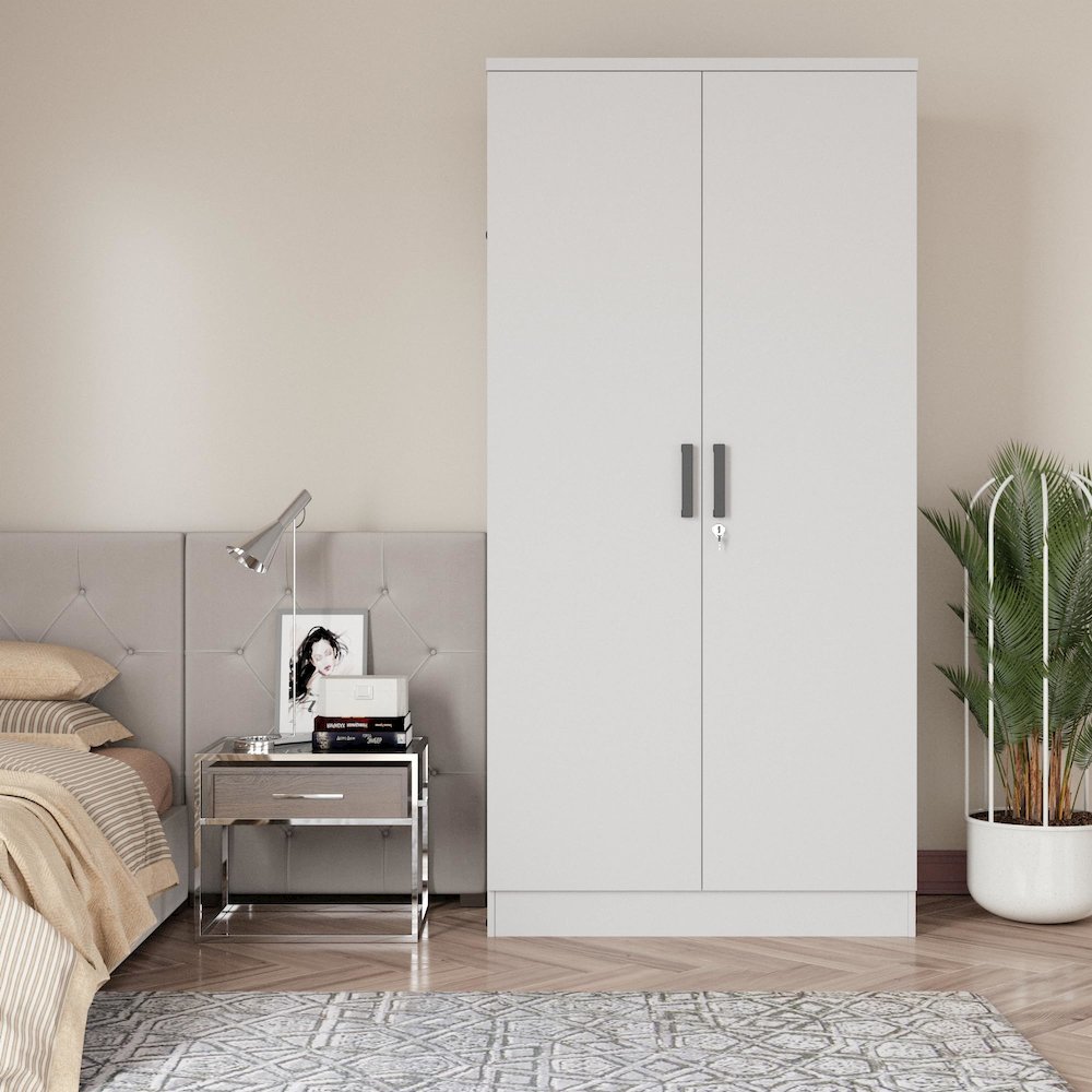 2 Doors Wardrobe with Shelves. Picture 2