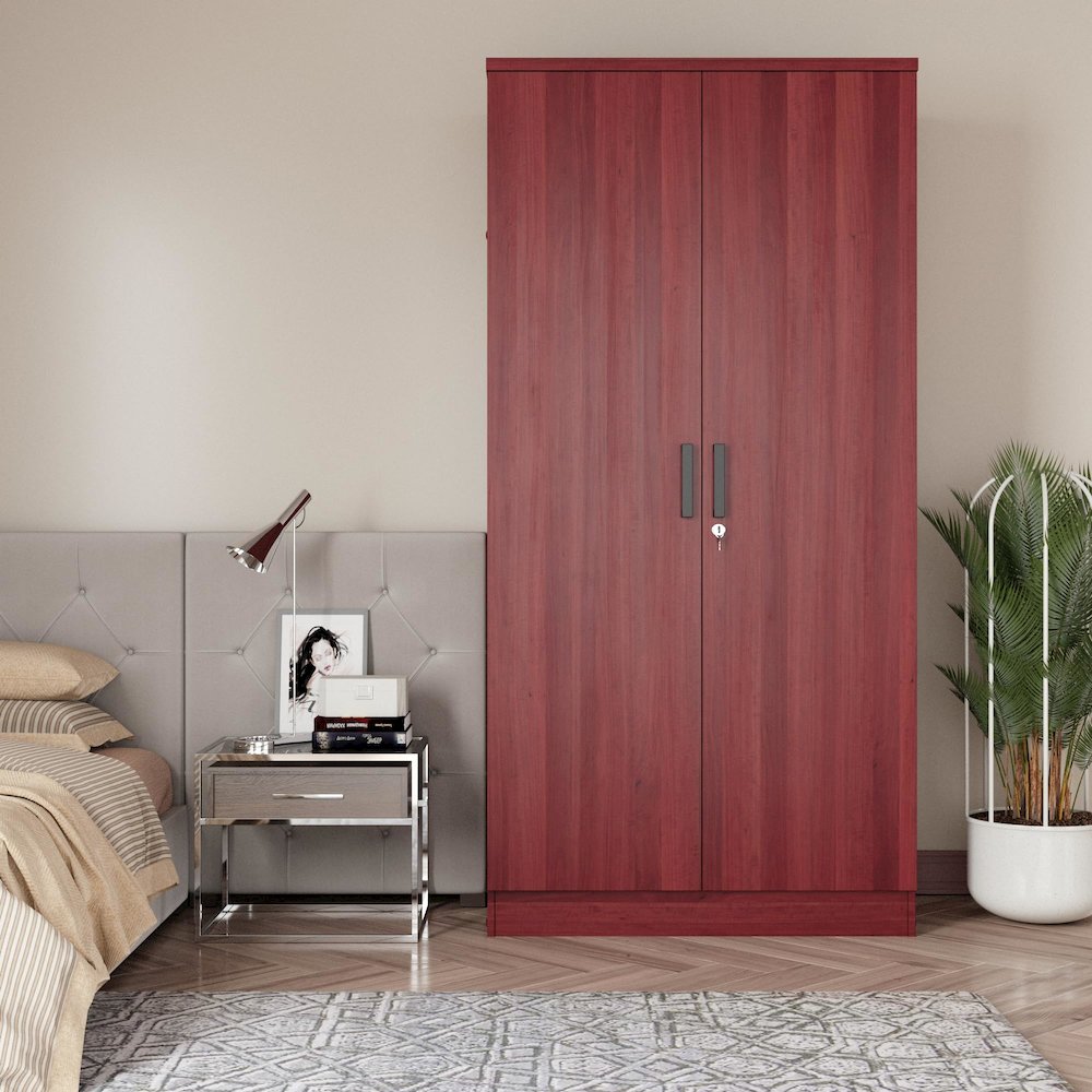 2 Doors Wardrobe with Shelves. Picture 2