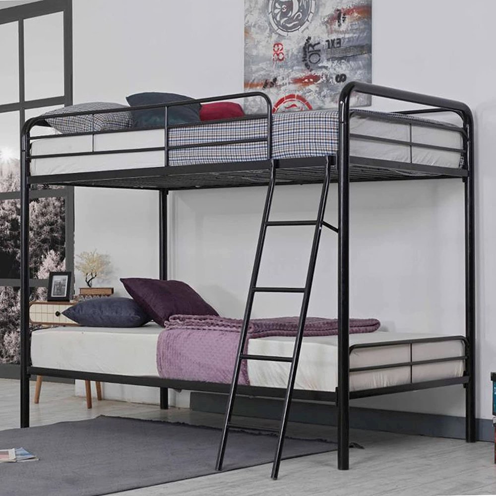 Better Home Products Twin over Twin Metal Bunk Bed. Picture 1