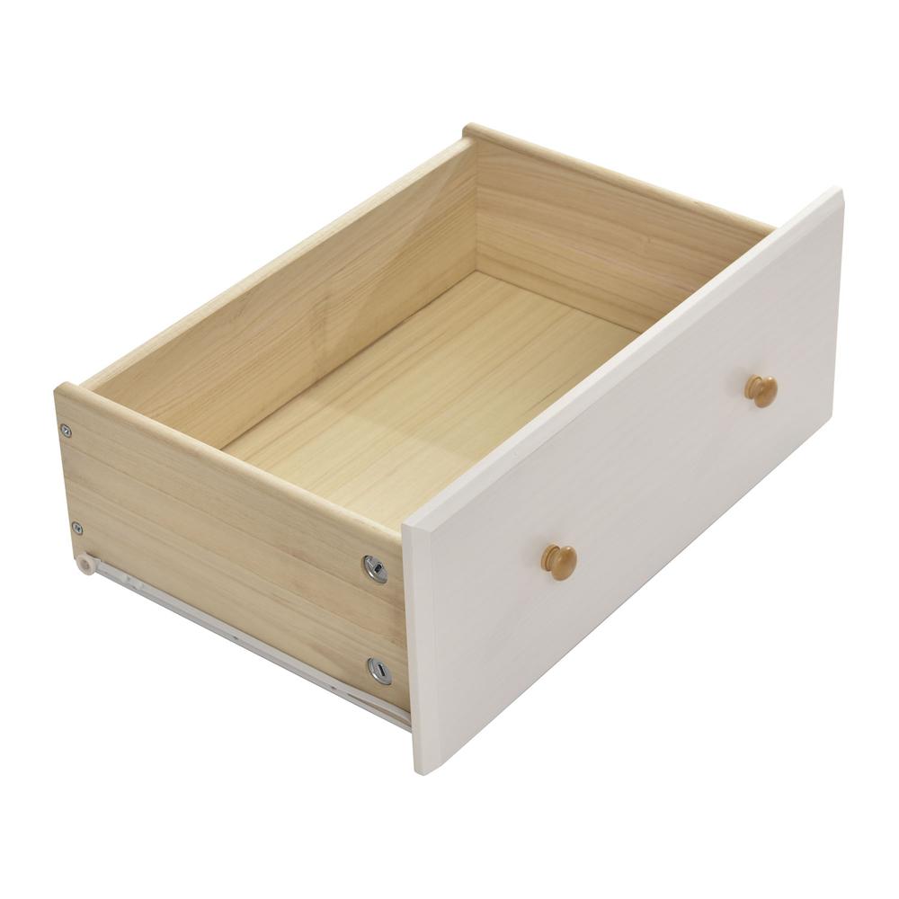 Better Home Products Solid Pine Wood 6 Drawer Double Dresser in Natural & White.. Picture 6