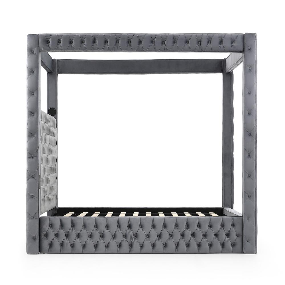 Dream Luxurious Velvet Canopy Bed with Speaker & USB Connection. Picture 4