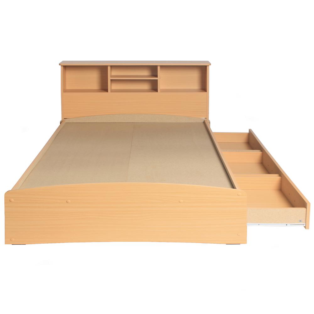 Better Home Products California Wooden Full Captains Bed in Beech (Maple). Picture 2