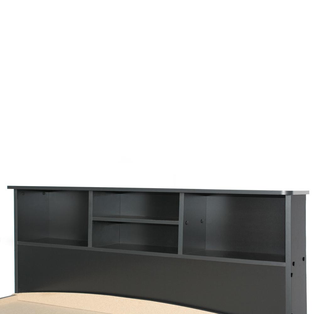 Better Home Products California Wooden Full Captains Bed in Black. Picture 3