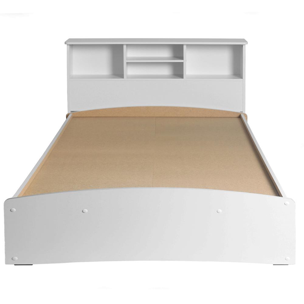 Better Home Products California Wooden Full Captains Bed in White. Picture 2