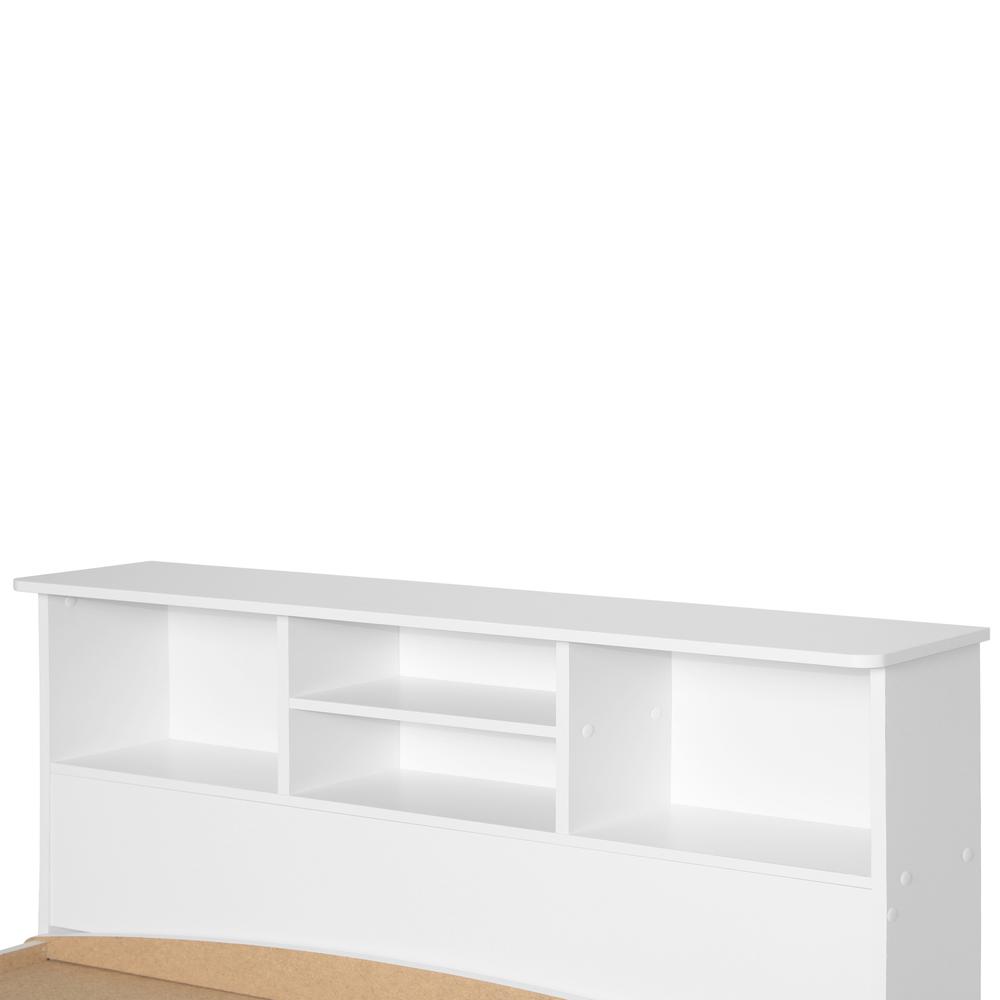 Better Home Products California Wooden Full Captains Bed in White. Picture 3