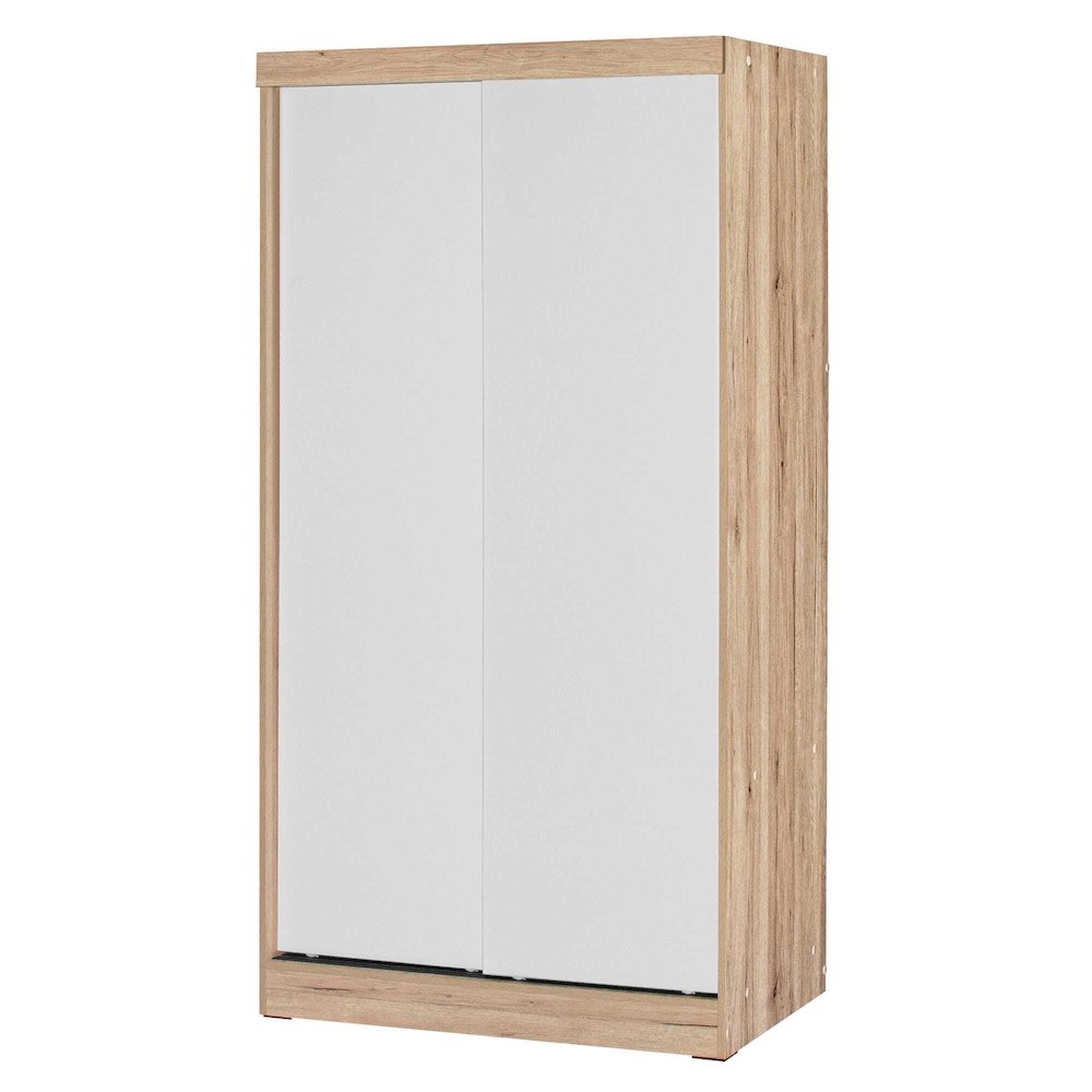 Modern Wood Double Sliding Door Wardrobe. Picture 1