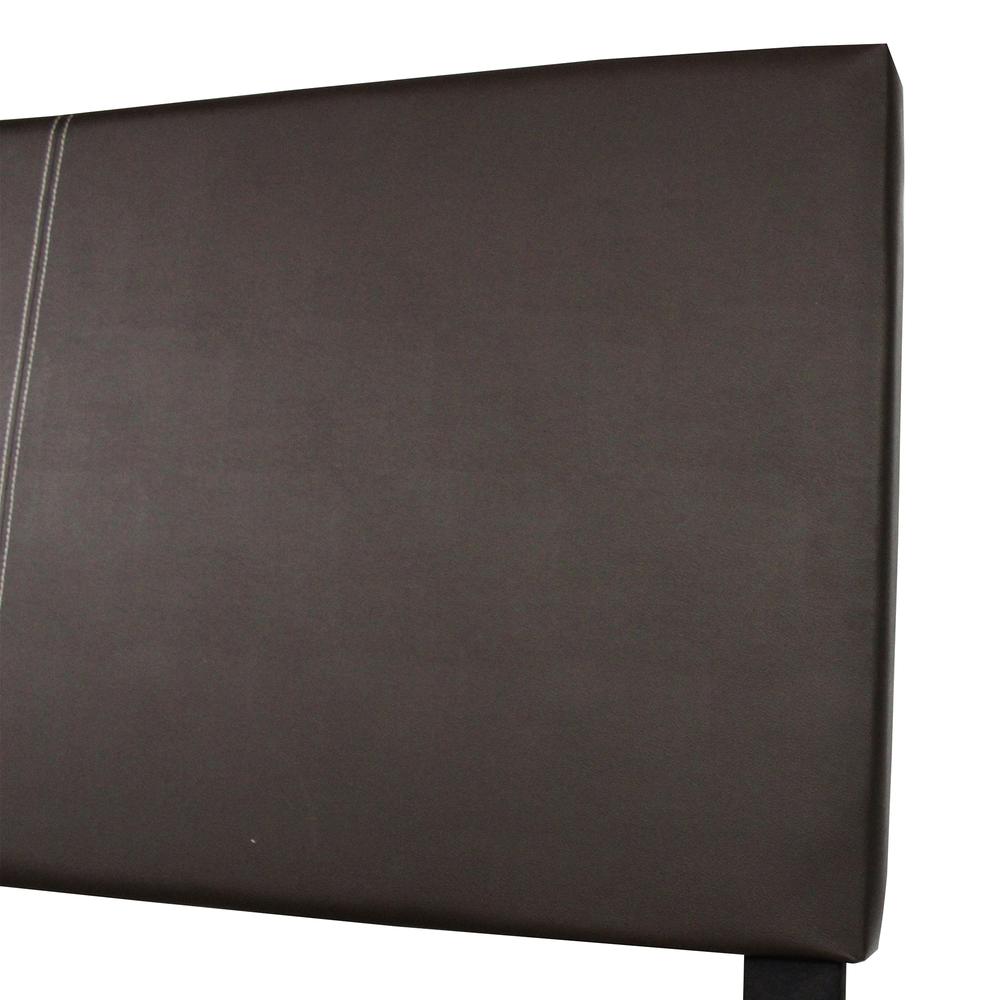 Better Home Products Nora Faux Leather Upholstered King Panel Bed in Tobacco. Picture 9