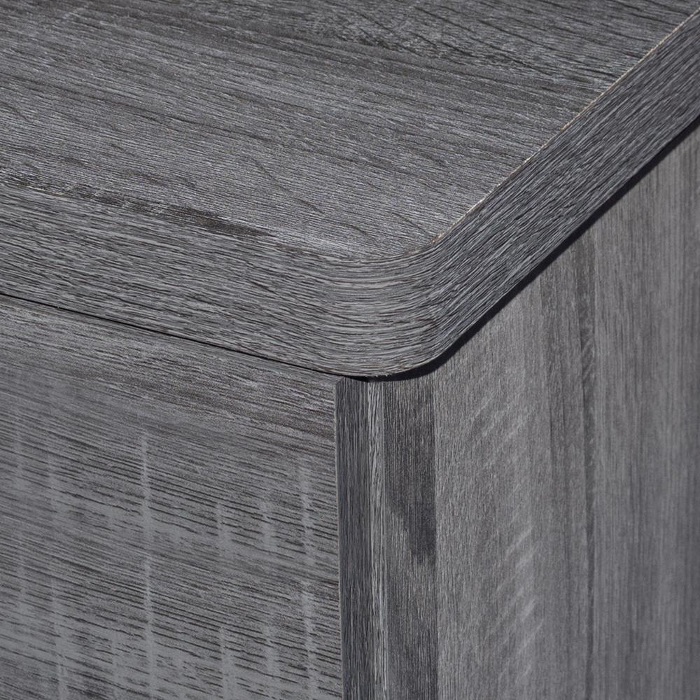 Better Home Products Cindy Faux Wood 2 Drawer Nightstand in Gray. Picture 11