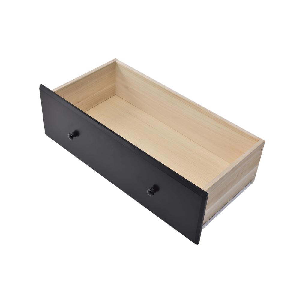Better Home Products Isabela Solid Pine Wood 4 Drawer Chest Dresser in Black. Picture 7