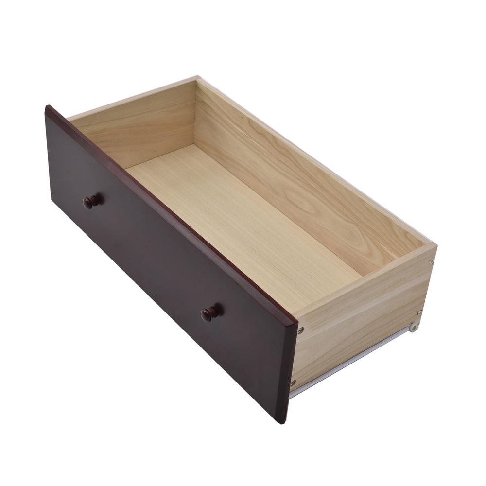 Better Home Products Isabela Solid Pine Wood 4 Drawer Chest Dresser in Mahogany. Picture 7