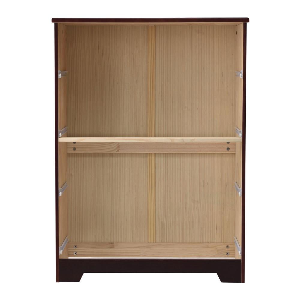 Better Home Products Isabela Solid Pine Wood 4 Drawer Chest Dresser in Mahogany. Picture 6