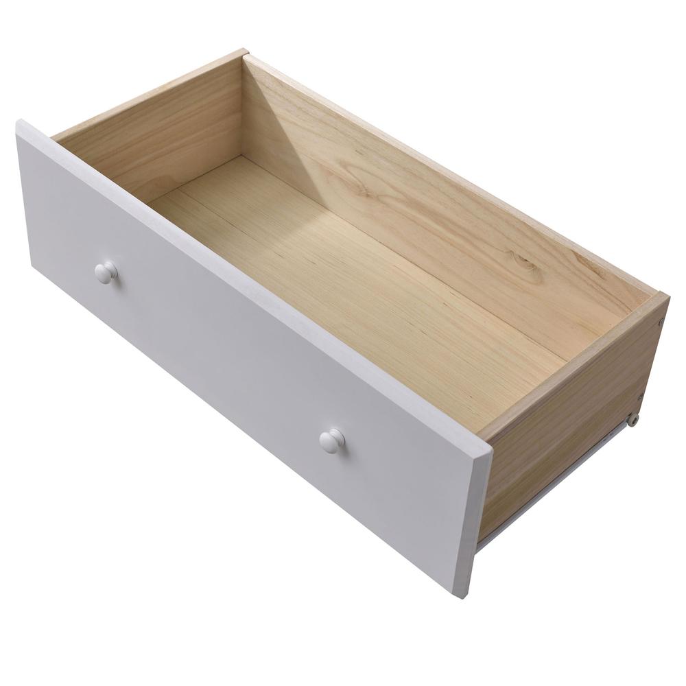 Better Home Products Isabela Solid Pine Wood 4 Drawer Chest Dresser in White. Picture 6