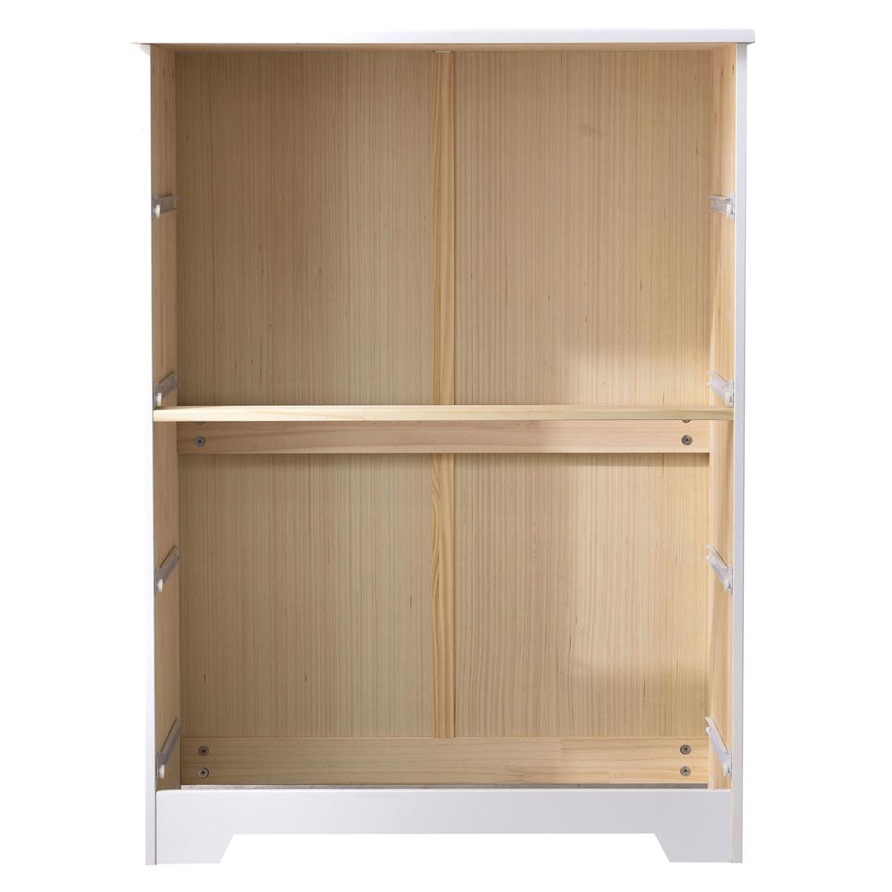 Better Home Products Isabela Solid Pine Wood 4 Drawer Chest Dresser in White. Picture 8